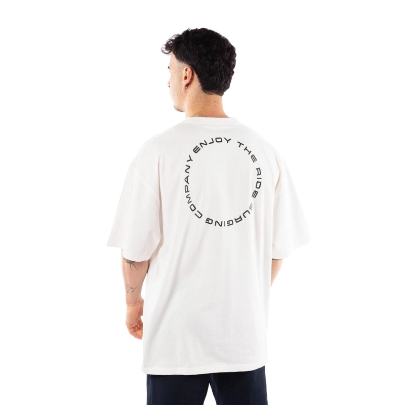 POLERA HOMBRE T-SHIRT OVERSIZE HANG LOOSE WHITE ENJOY THE RIDE - 4