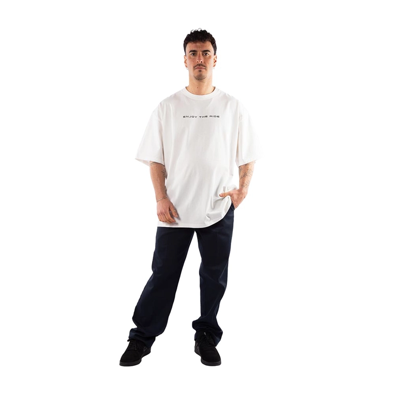 POLERA HOMBRE T-SHIRT OVERSIZE HANG LOOSE WHITE ENJOY THE RIDE - 5