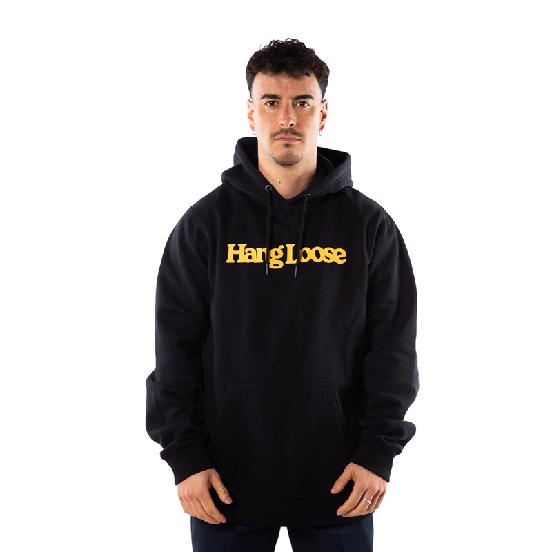 POLERON HOMBRE HANG LOOSE HOODIE BLACK ESSENCIAL - 1