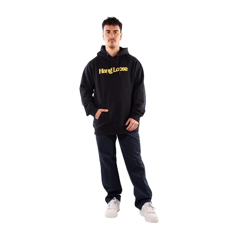 POLERON HOMBRE HANG LOOSE HOODIE BLACK ESSENCIAL - 5