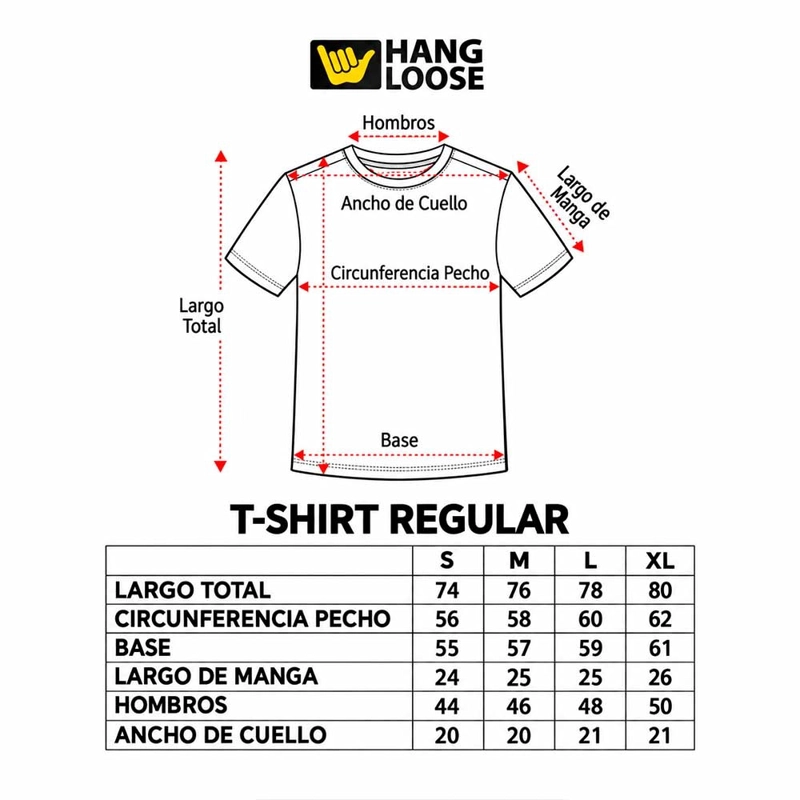 POLERA HOMBRE T-SHIRT HANG LOOSE BLACK LOGO ESSENCIAL - 6