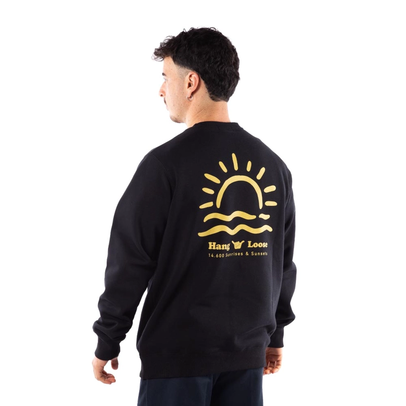 POLERON HOMBRE HANG LOOSE CREW BLACK SUNRISE & SPIRIT - 4