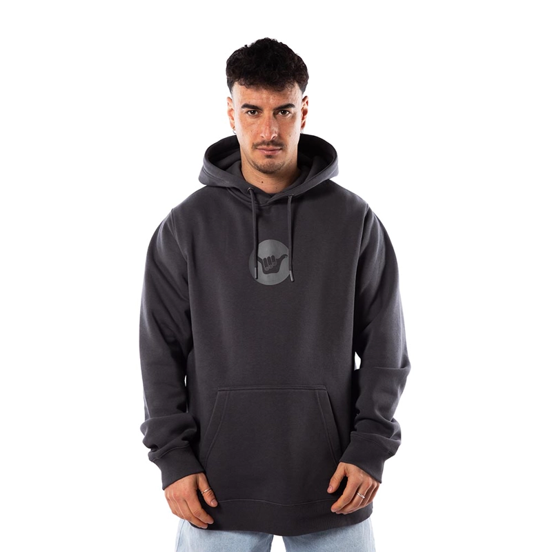 POLERON HOMBRE HANG LOOSE HOODIE DARK GREY ESSENCIAL - 1