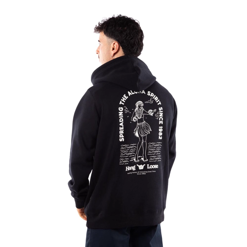 POLERON HOMBRE HANG LOOSE HOODIE BLACK SPIRIT ALOHA - 4