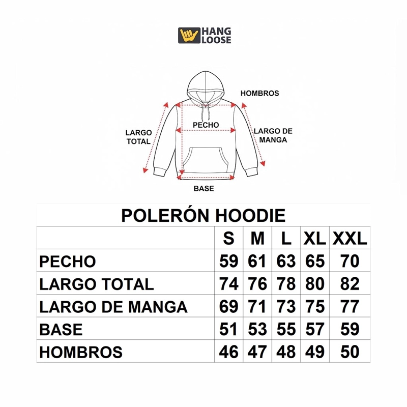 POLERON HOMBRE HANG LOOSE HOODIE BLACK SPIRIT ALOHA - 6
