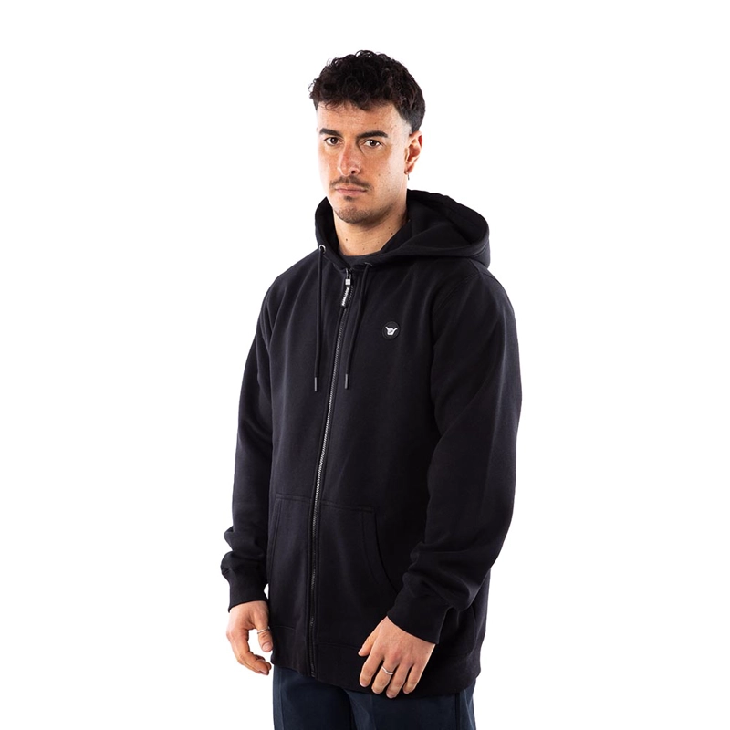 POLERON HOMBRE HANG LOOSE FULL ZIPPER BLACK ESSENCIAL - 2