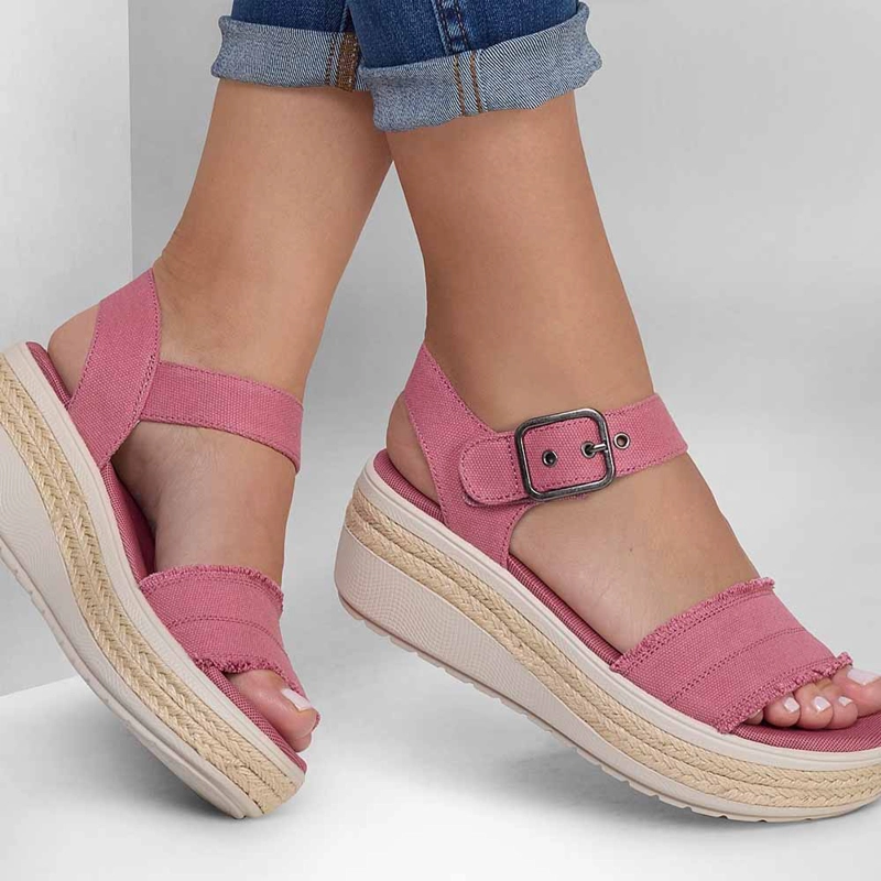 SANDALIA MUJER SKECHERS BOBS EMPRESS ROSADO - 6