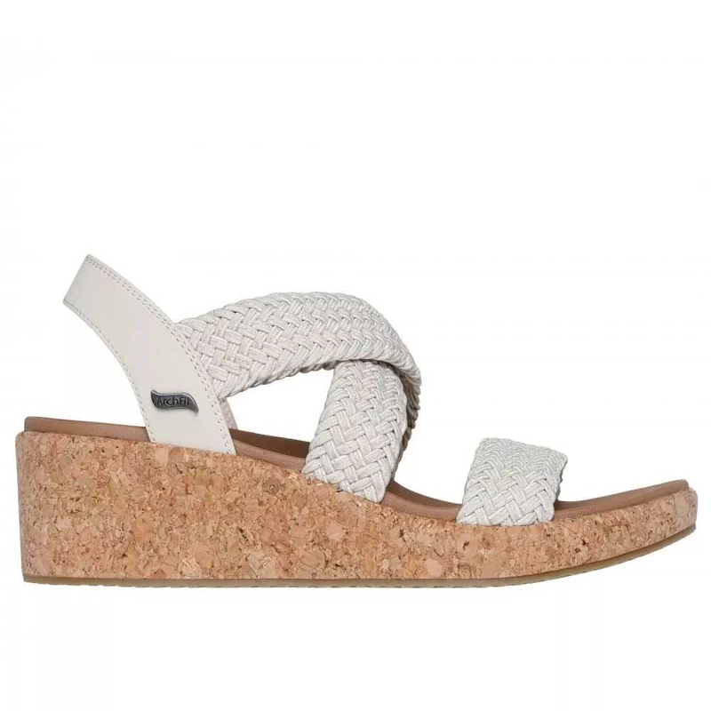 SANDALIAS MUJER SKECHERS TALLA 41CL ARCH FIT BEVERLEE LOVE SPARKS BEIGE - 1