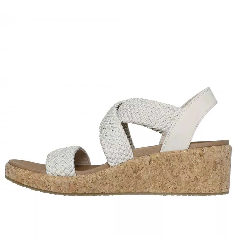 SANDALIAS MUJER SKECHERS TALLA 41CL ARCH FIT BEVERLEE LOVE SPARKS BEIGE - 2
