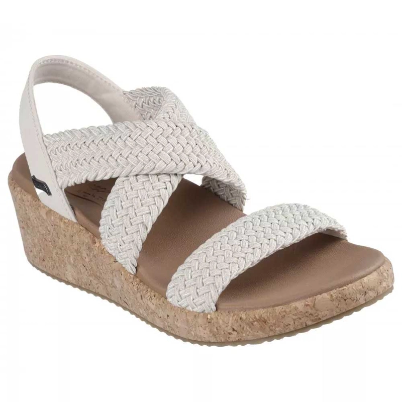 SANDALIAS MUJER SKECHERS TALLA 41CL ARCH FIT BEVERLEE LOVE SPARKS BEIGE - 3
