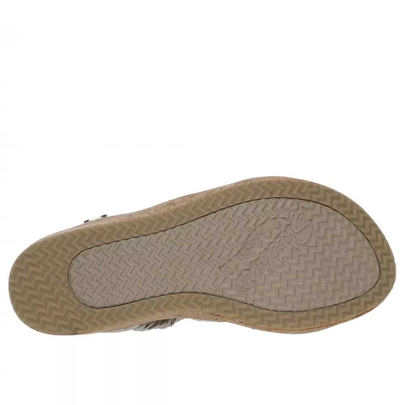 SANDALIAS MUJER SKECHERS TALLA 41CL ARCH FIT BEVERLEE LOVE SPARKS BEIGE - 5