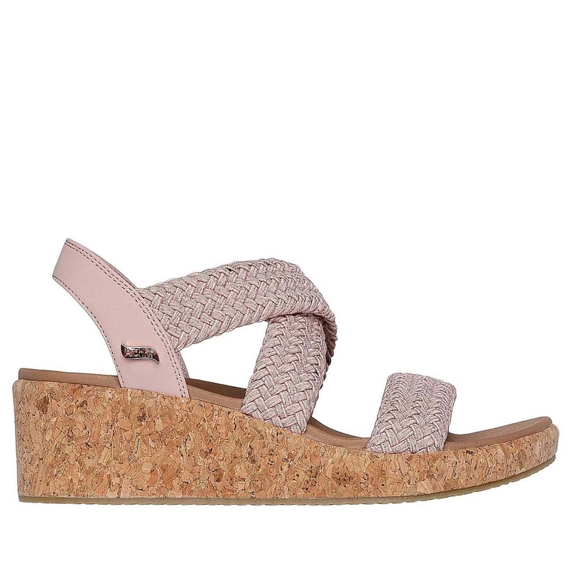 SANDALIAS PLATAFORMA MUJER SKECHERS TALLA 41CL ARCH FIT BEVERLEE - LOVE SPARKS ROSADO - 1
