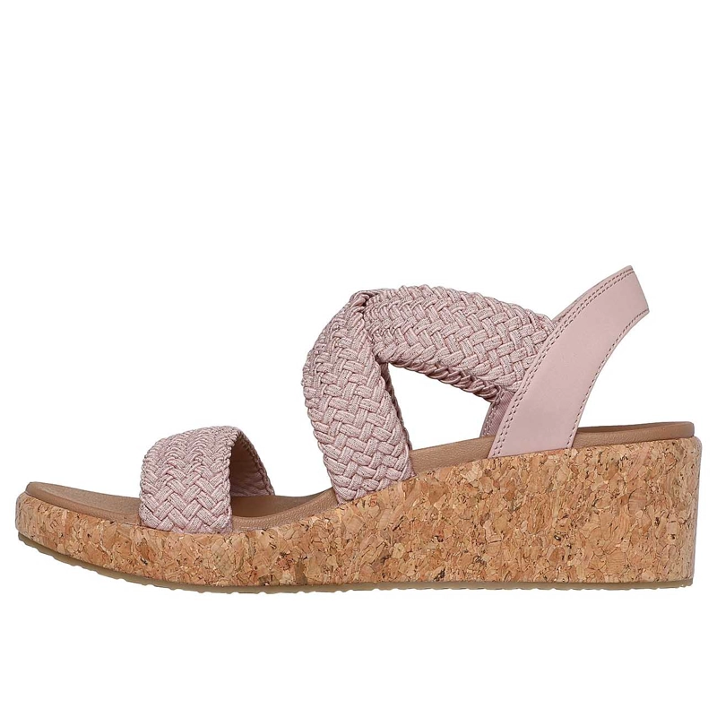 SANDALIAS PLATAFORMA MUJER SKECHERS TALLA 41CL ARCH FIT BEVERLEE - LOVE SPARKS ROSADO - 2