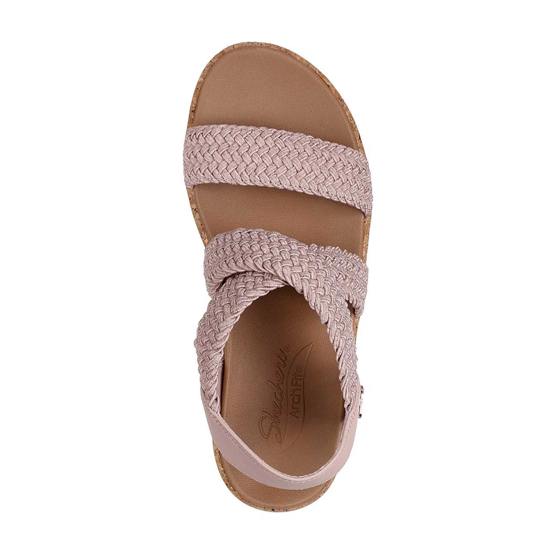 SANDALIAS PLATAFORMA MUJER SKECHERS TALLA 41CL ARCH FIT BEVERLEE - LOVE SPARKS ROSADO - 4