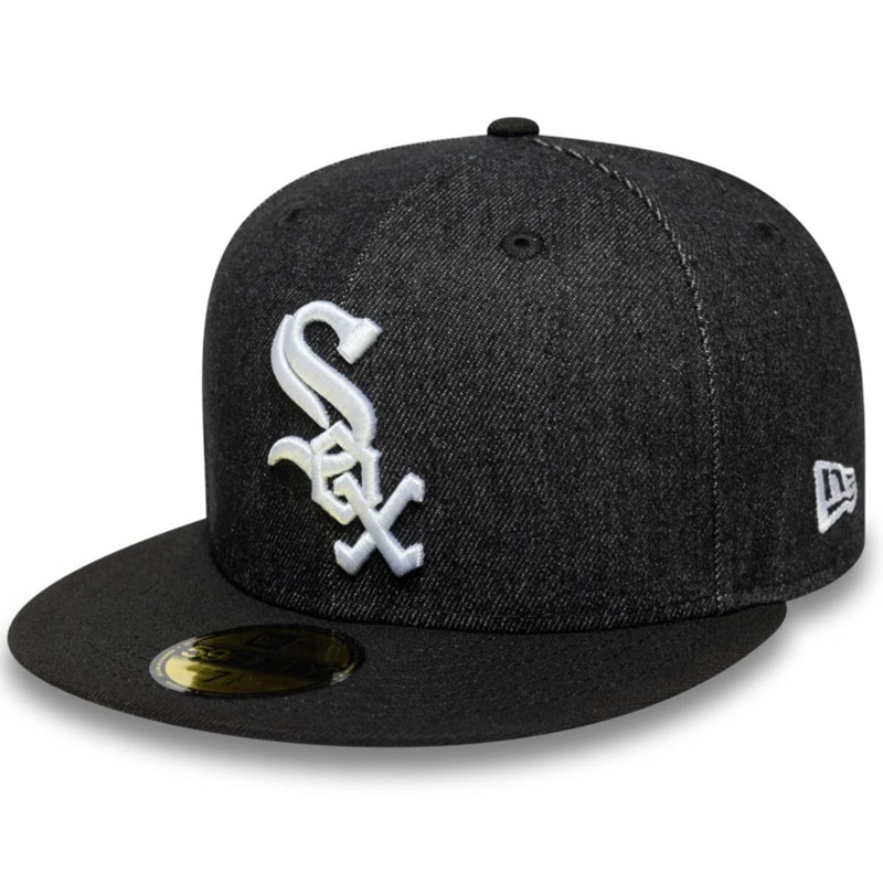 JOCKEY GORRA NEW ERA 59FIFTY CHICAGO WHITE SOX MLB DENIM 2TONE NEGRO - 2