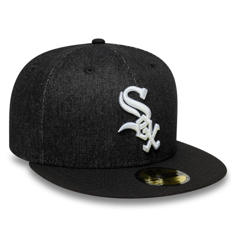 JOCKEY GORRA NEW ERA 59FIFTY CHICAGO WHITE SOX MLB DENIM 2TONE NEGRO - 3
