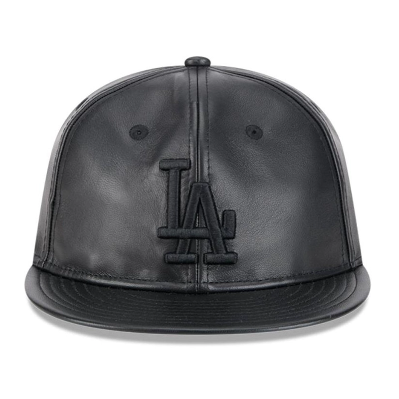 JOCKEY GORRA NEW ERA 9FIFTY MLB LOS ANGELES DODGERS GENUINE LEATHER NEGRO - 1
