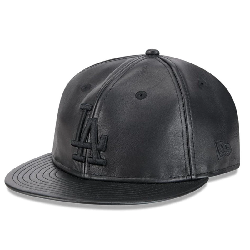 JOCKEY GORRA NEW ERA 9FIFTY MLB LOS ANGELES DODGERS GENUINE LEATHER NEGRO - 2