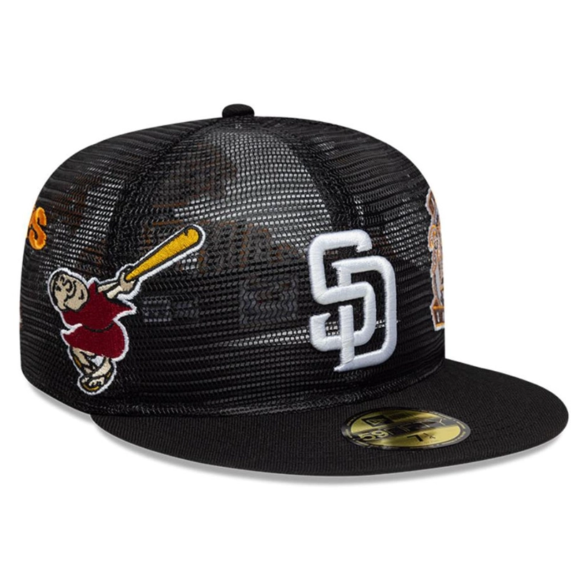 JOCKEY GORRA NEW ERA 59FIFTY SAN DIEGO PADRES AOP MESH NEGRO - 3