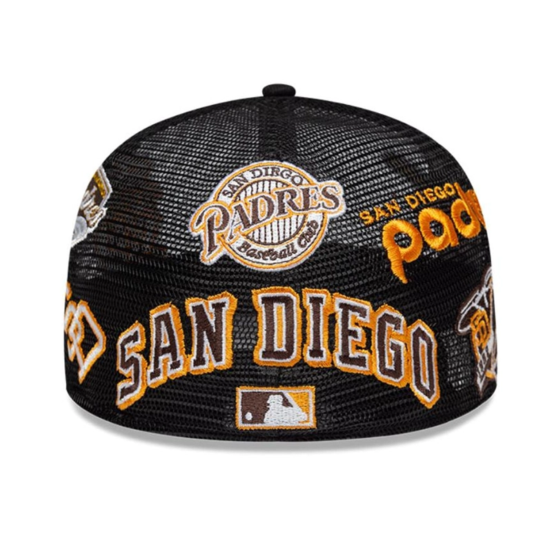 JOCKEY GORRA NEW ERA 59FIFTY SAN DIEGO PADRES AOP MESH NEGRO - 4
