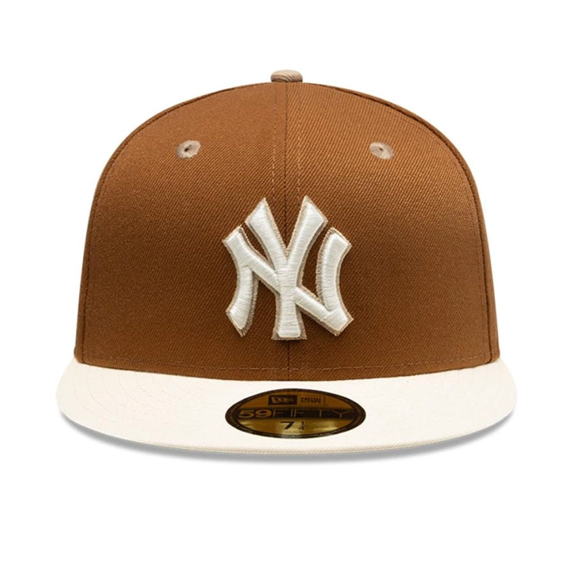JOCKEY GORRA NEW ERA 59FIFTY NEW YORK YANKEES MLB PANCAKES MARRON - 1