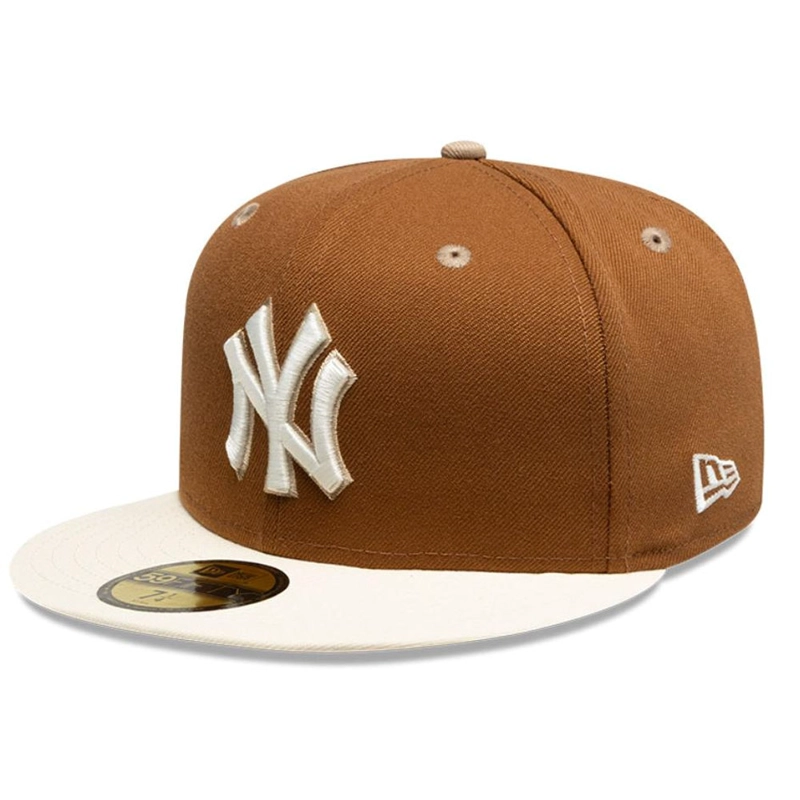 JOCKEY GORRA NEW ERA 59FIFTY NEW YORK YANKEES MLB PANCAKES MARRON - 2