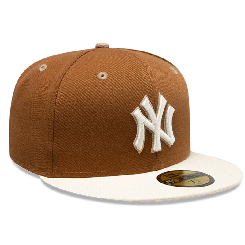 JOCKEY GORRA NEW ERA 59FIFTY NEW YORK YANKEES MLB PANCAKES MARRON - 3