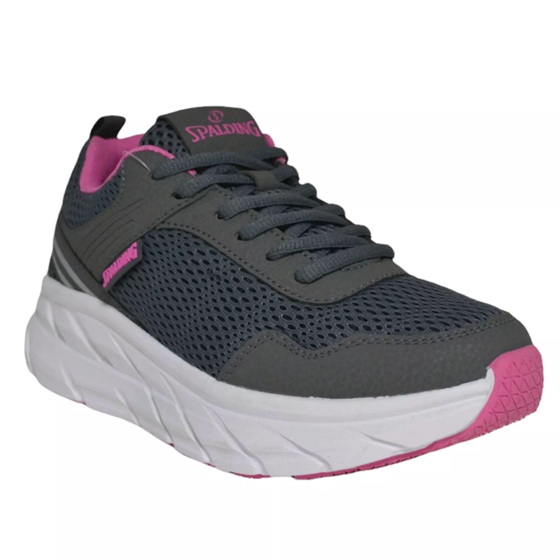 ZAPATILLAS MUJER FITNESS SPALDING ZFF2032 GRIS FUCSIA - 2