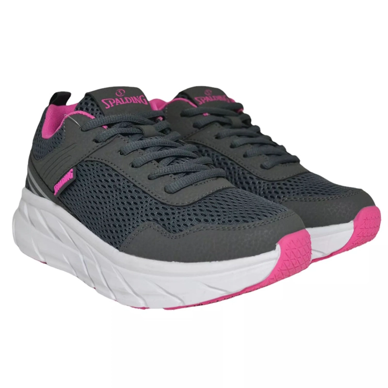 ZAPATILLAS MUJER FITNESS SPALDING ZFF2032 GRIS FUCSIA - 3