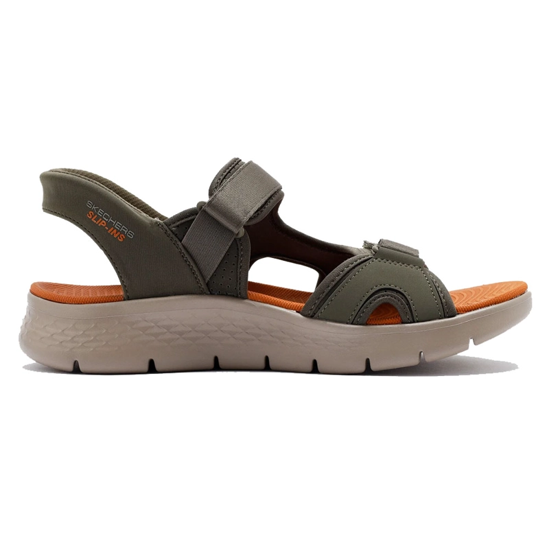 SANDALIAS HOMBRE SKECHERS SLIP-INS: GO WALK FLEX SANDAL - EASY ENTRY OLIVA - 1