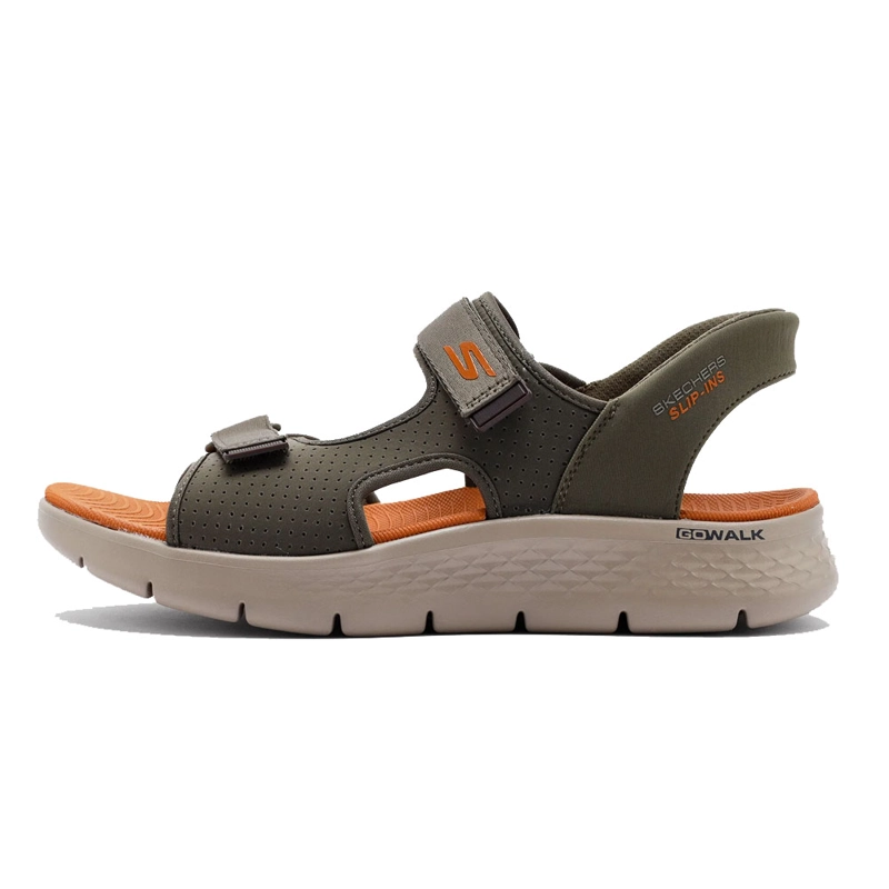 SANDALIAS HOMBRE SKECHERS SLIP-INS: GO WALK FLEX SANDAL - EASY ENTRY OLIVA - 2