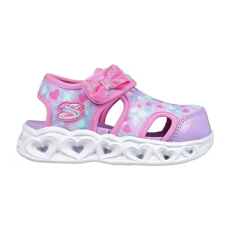 SANDALIAS NIÑA SKECHERS HEART LIGHTS BUBBLE LOVE ROSADO - 1