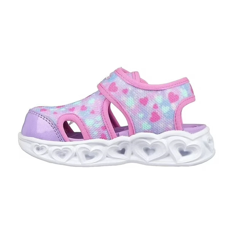 SANDALIAS NIÑA SKECHERS HEART LIGHTS BUBBLE LOVE ROSADO - 2
