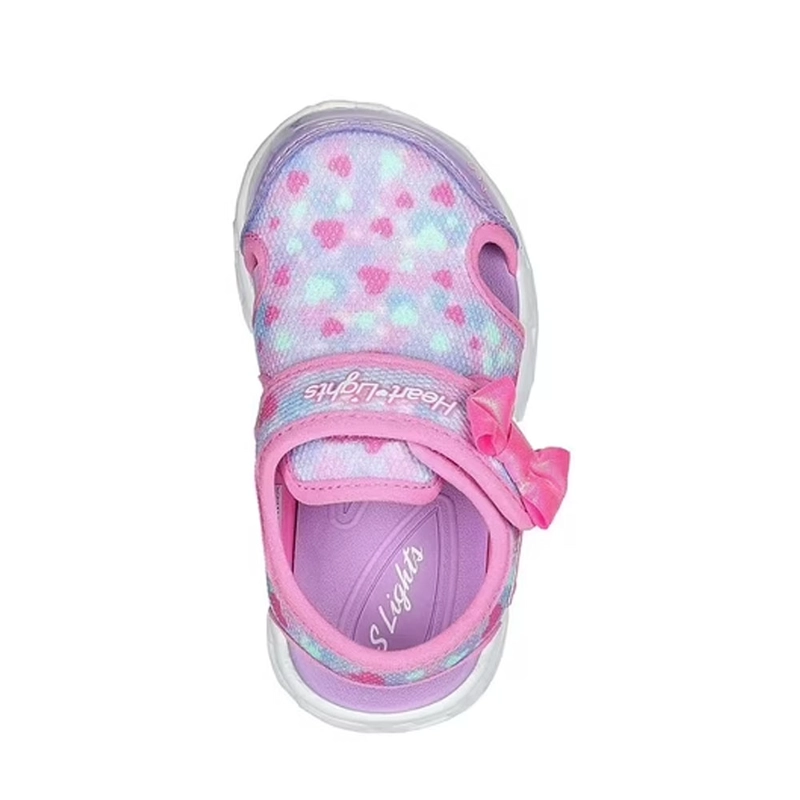 SANDALIAS NIÑA SKECHERS HEART LIGHTS BUBBLE LOVE ROSADO - 4