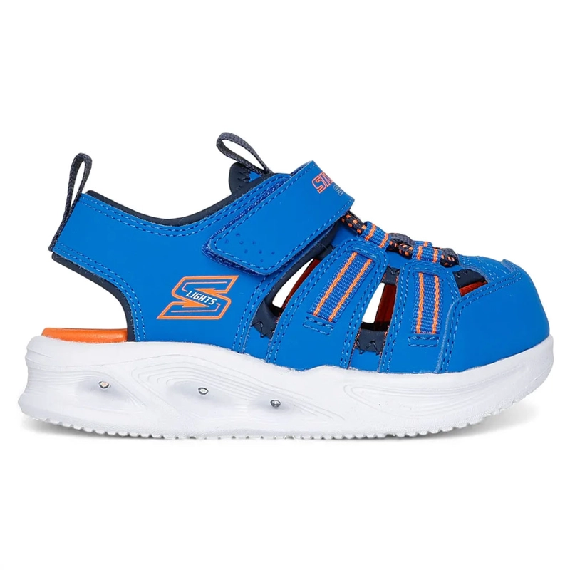 SANDALIAS NIÑOS SKECHERS S-LIGHTS SOLA GLOW HYPER COAST AZUL - 1