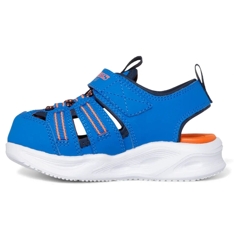 SANDALIAS NIÑOS SKECHERS S-LIGHTS SOLA GLOW HYPER COAST AZUL - 2