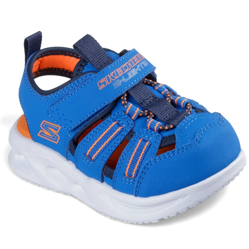 SANDALIAS NIÑOS SKECHERS S-LIGHTS SOLA GLOW HYPER COAST AZUL - 3