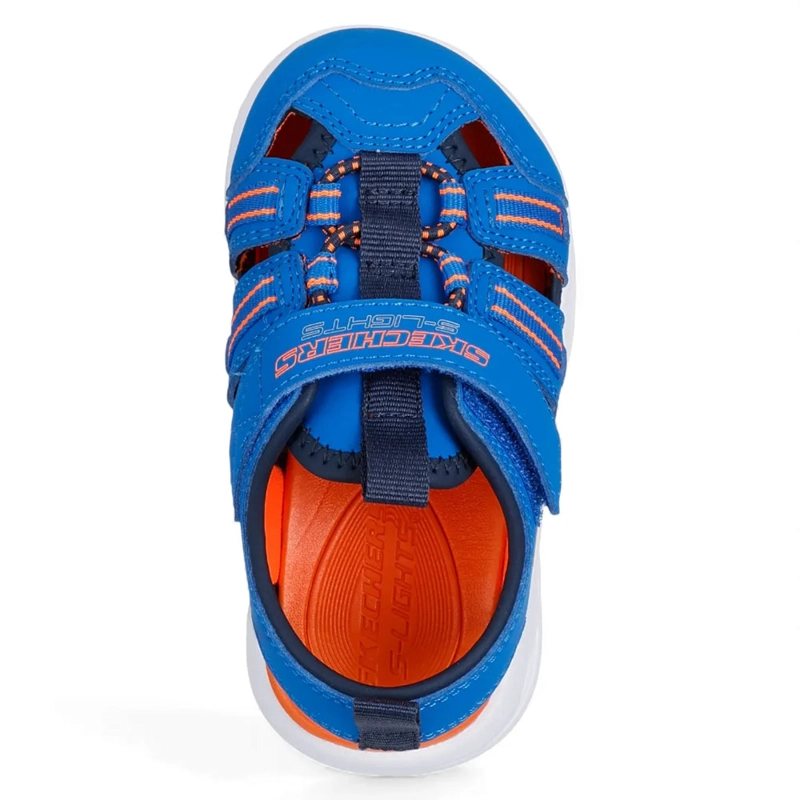 SANDALIAS NIÑOS SKECHERS S-LIGHTS SOLA GLOW HYPER COAST AZUL - 4