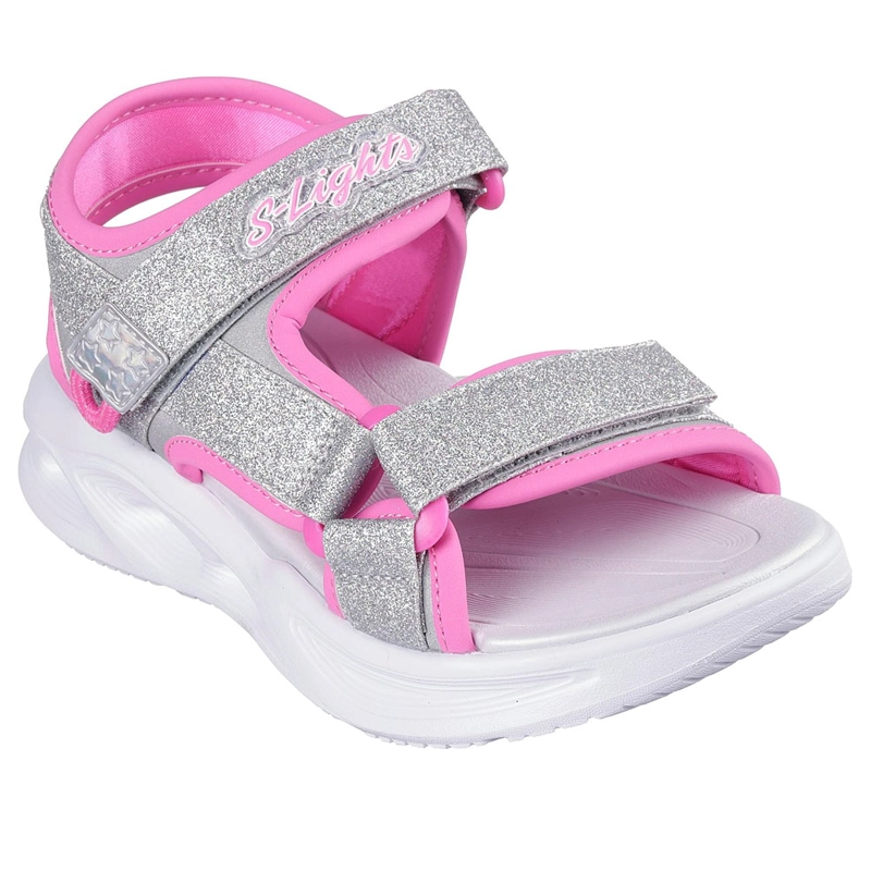 SANDALIAS NIÑAS SKECHERS SOLA GLOW SANDAL ROSADO - 3