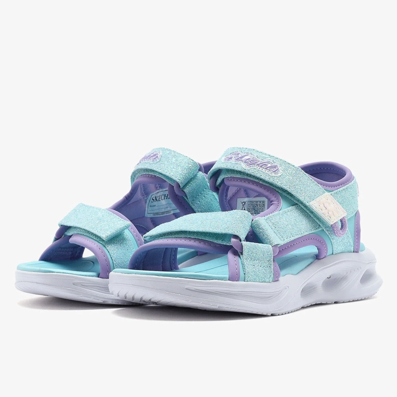 SANDALIAS NIÑAS SKECHERS SOLA GLOW SANDAL AZUL - 3
