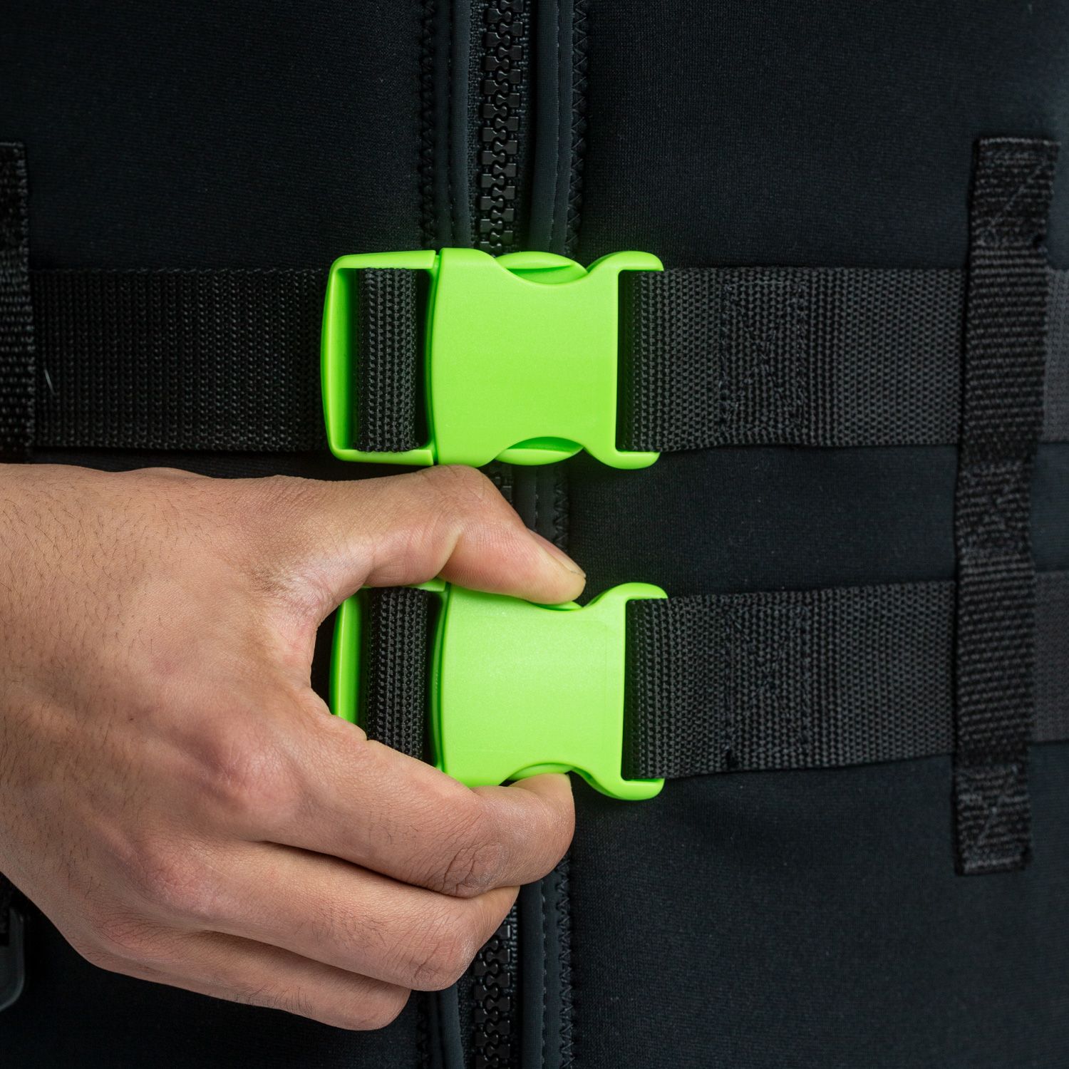 CHALECO SALVAVIDAS NEOPRENO HOMBRE VERDE LIMÓN - 2
