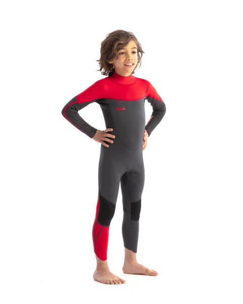 TRAJE AGUA NIÑOS 3/2 BOSTON LARGO - ROJO - 140 - 2