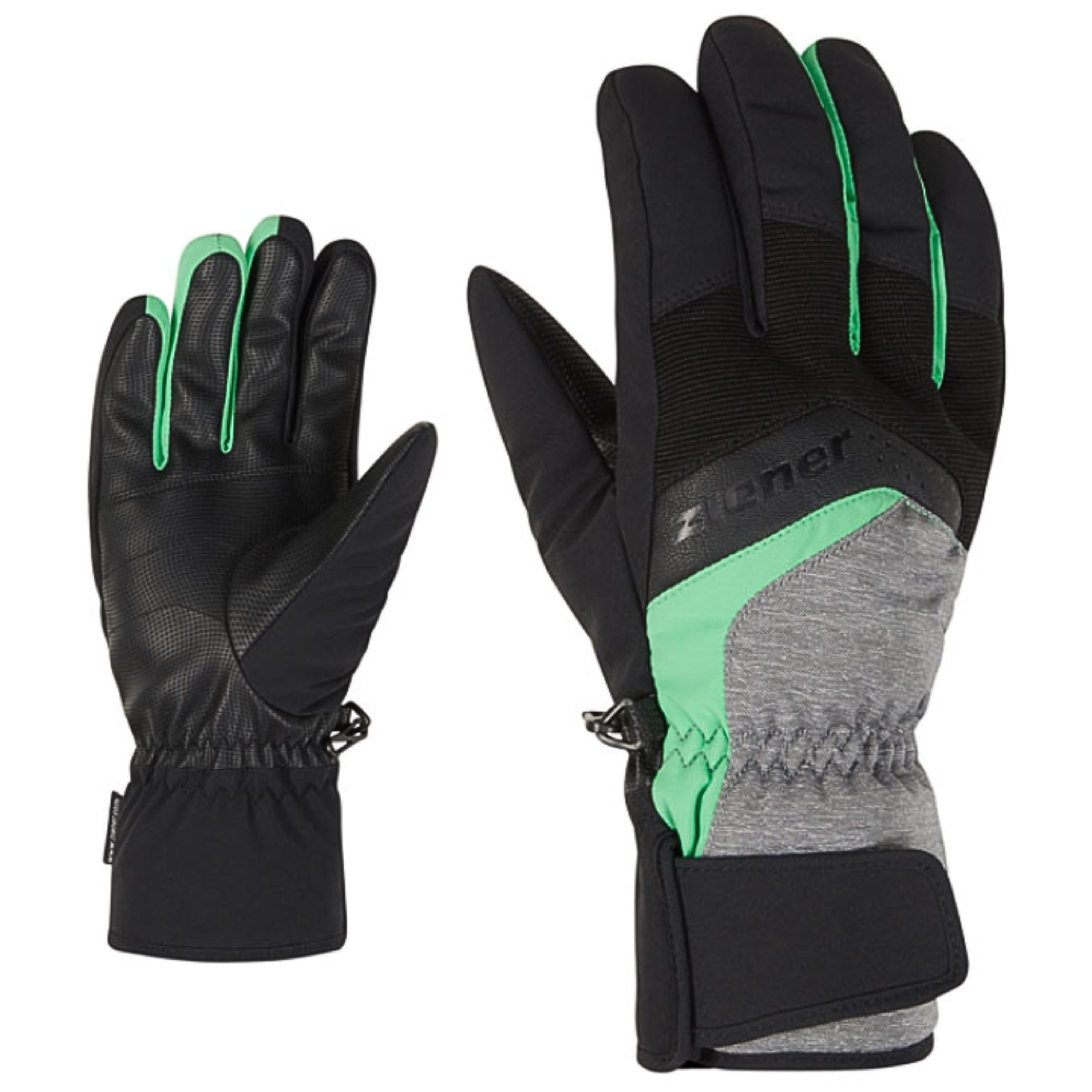 ZIENER GUANTE GABINO DARK MELANGE PALE GREEN - 8,5 - 1