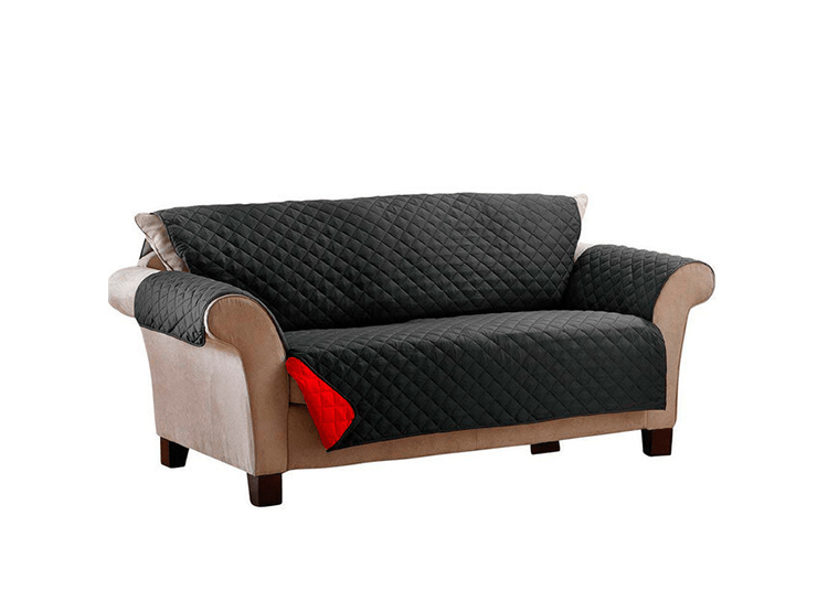 SET 3 FUNDAS CUBRE SOFA CAFÉ 2 DE 1 CUERPO Y 1 DE 2 CUERPOS NEGRO ROJO - 3
