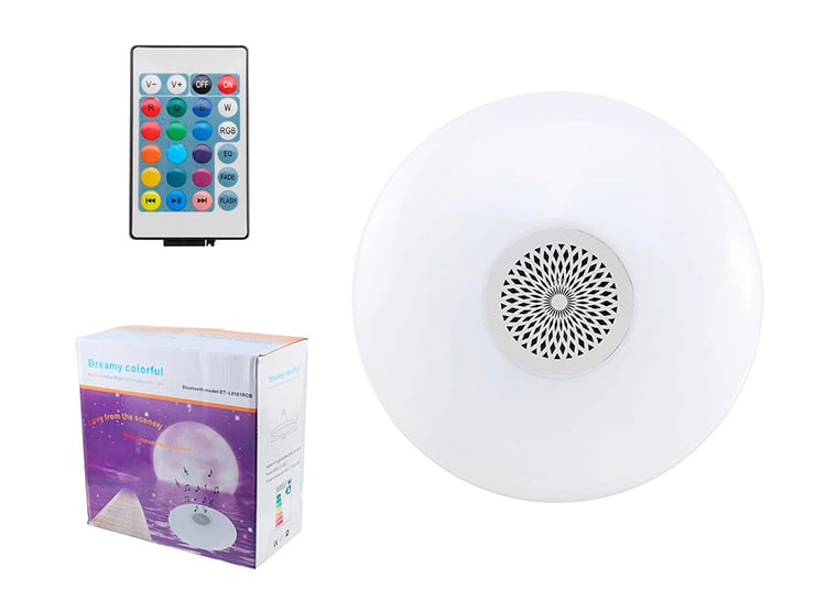 AMPOLLETA PARLANTE BLUETOOTH LA CUPONERA COLORES CONTROL REMOTO - 3