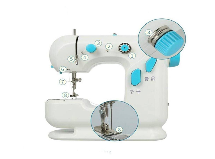 MAQUINA DE COSER PROFESIONAL PORTATIL DOBLE LINEA - 1