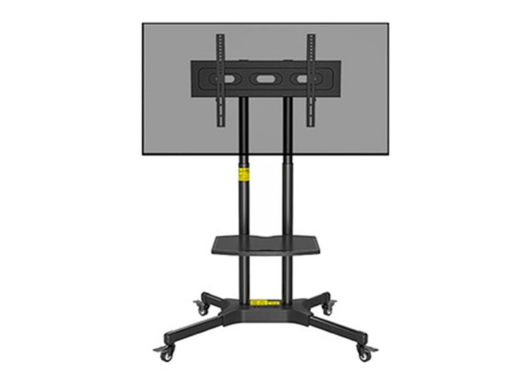 SOPORTE TV LA CUPONERA RACK MOBIBLE PEDESTAL CON RUEDAS NEGRO - 3