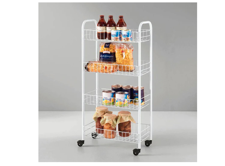 CARRO PARA FRUTAS Y VERDURAS CON RUEDAS Y 3 CESTAS - 1
