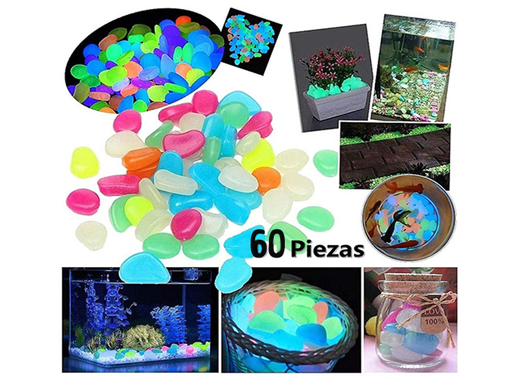 SET 60 PIEDRAS LUMINOSAS DECORATIVAS - 4