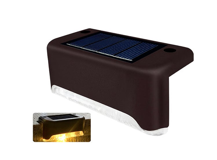 PACK 4 UNI LAMPARA LED SOLAR PARA ESCALERA Y MAS - 1
